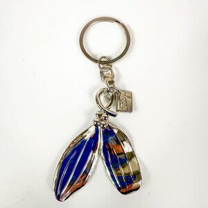 Michael Aram Holly Berry Leaves Keychain Silver-Tone Keyring